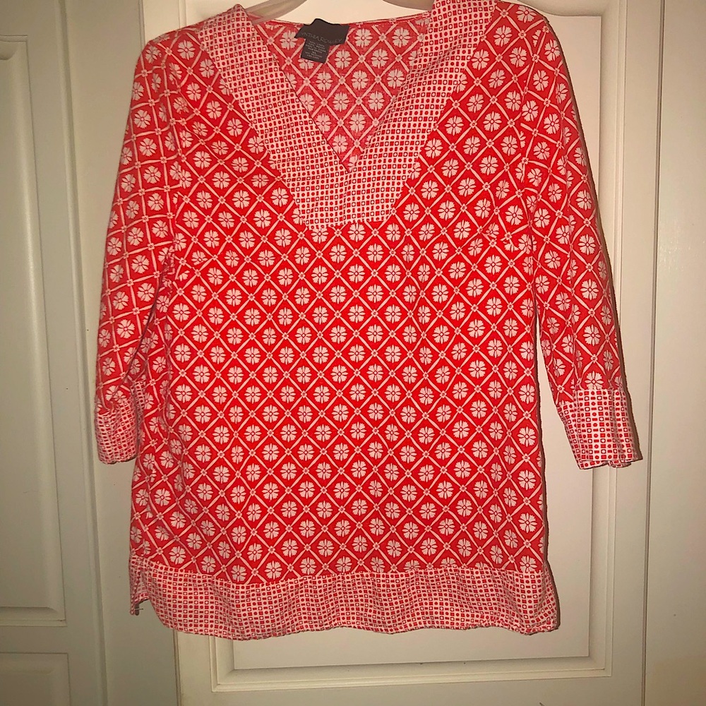 Cynthia Rowley red/white top
